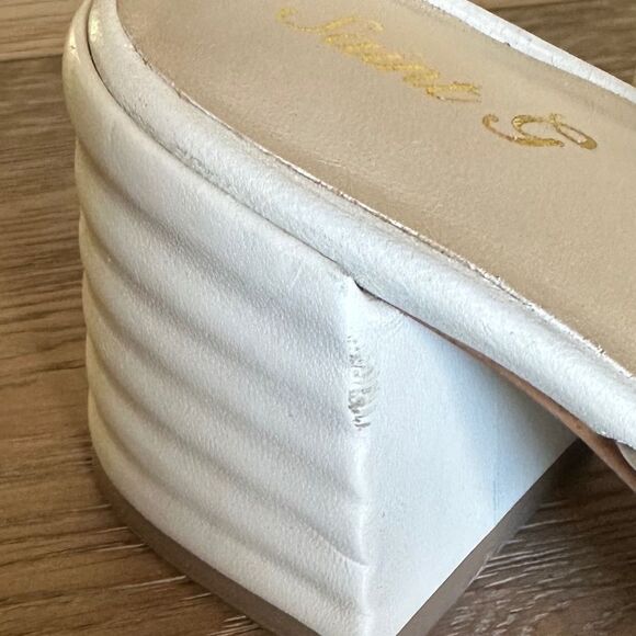 SAINT G JASMINE  OFF WHITE BLOCK HEEL MULE - Picture 7 of 13